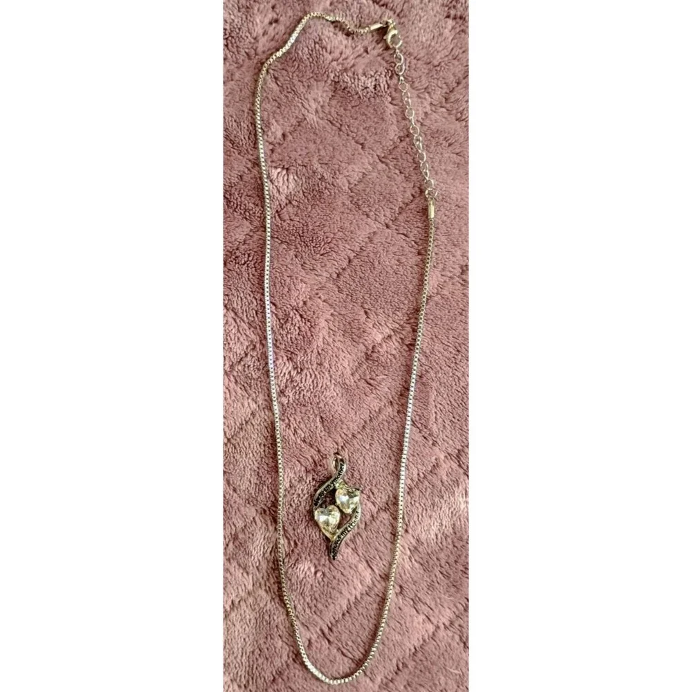 Always My Mother Forever My Friend Rhinestone Pendant Necklace Silver Tone